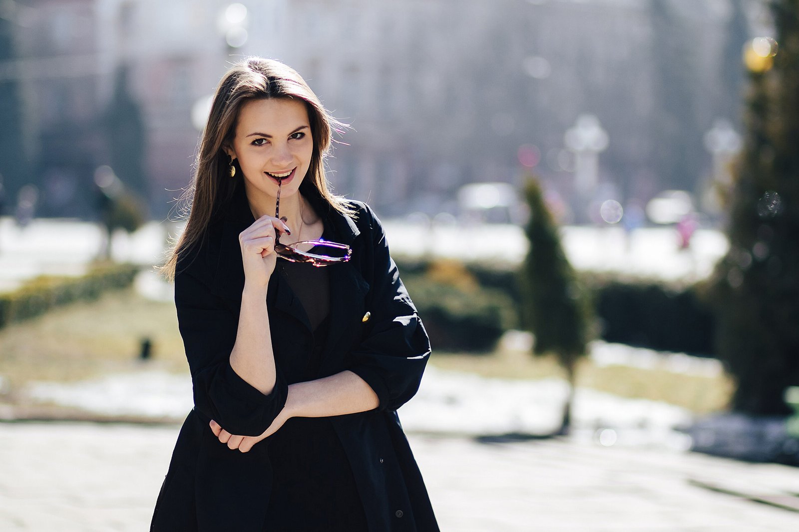Beautiful young woman posing